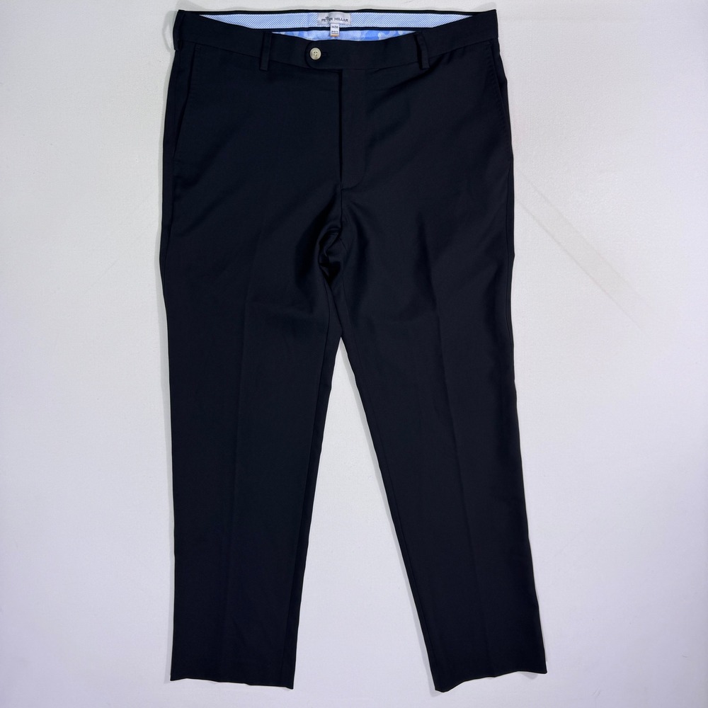 Peter Millar Durham Mens 34x30 (35x29.5) Black Performance Golf Pants Trousers